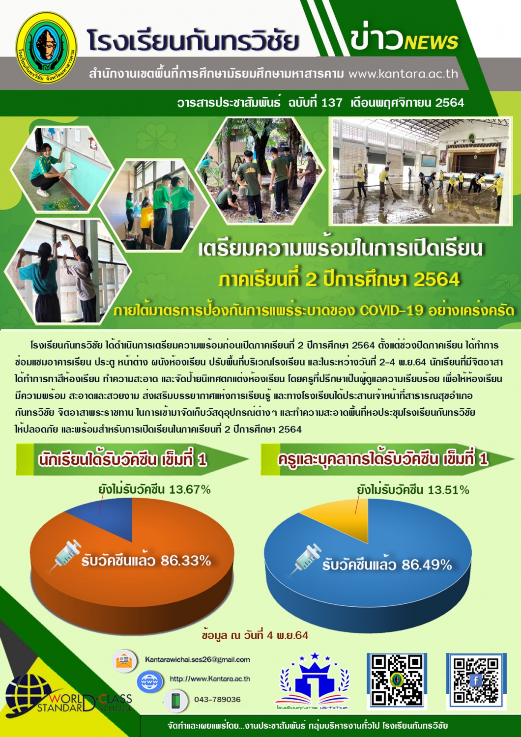วารสารประชาสัมพันธ์ ฉบับที่ 137 ภาคเรียนที่ 1/2564